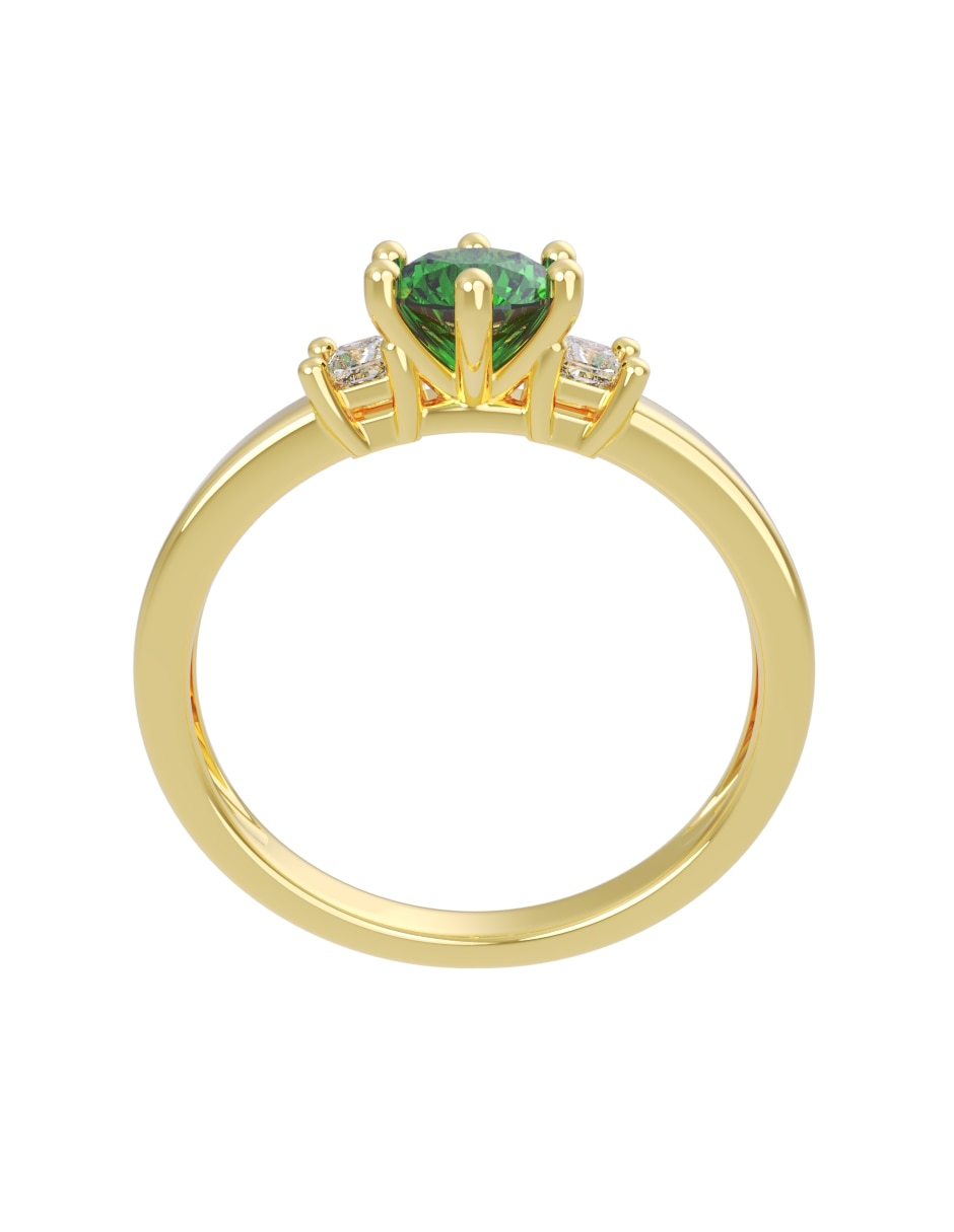 Anillo de compromiso de 14 k zirconia 4