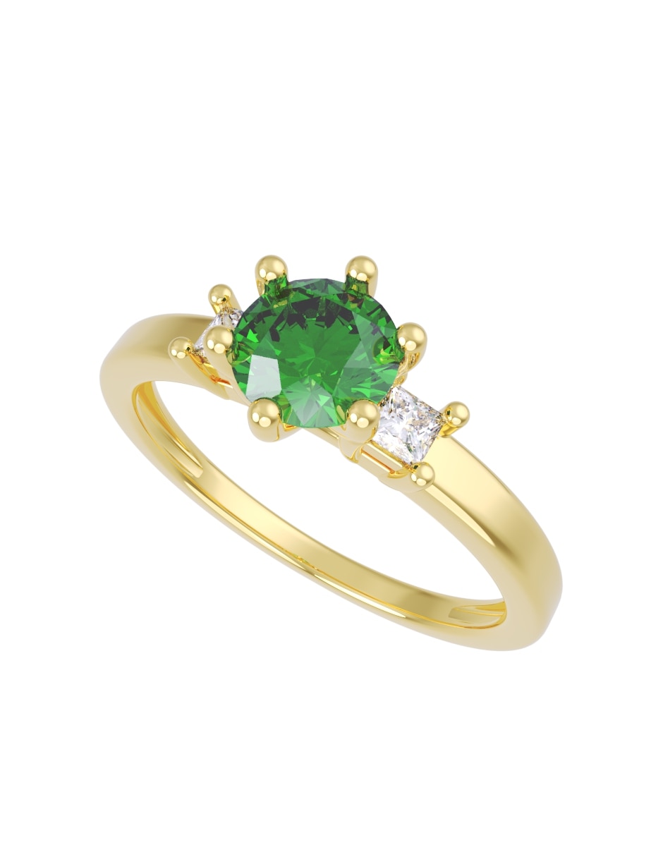 Anillo de compromiso de 14 k zirconia 2