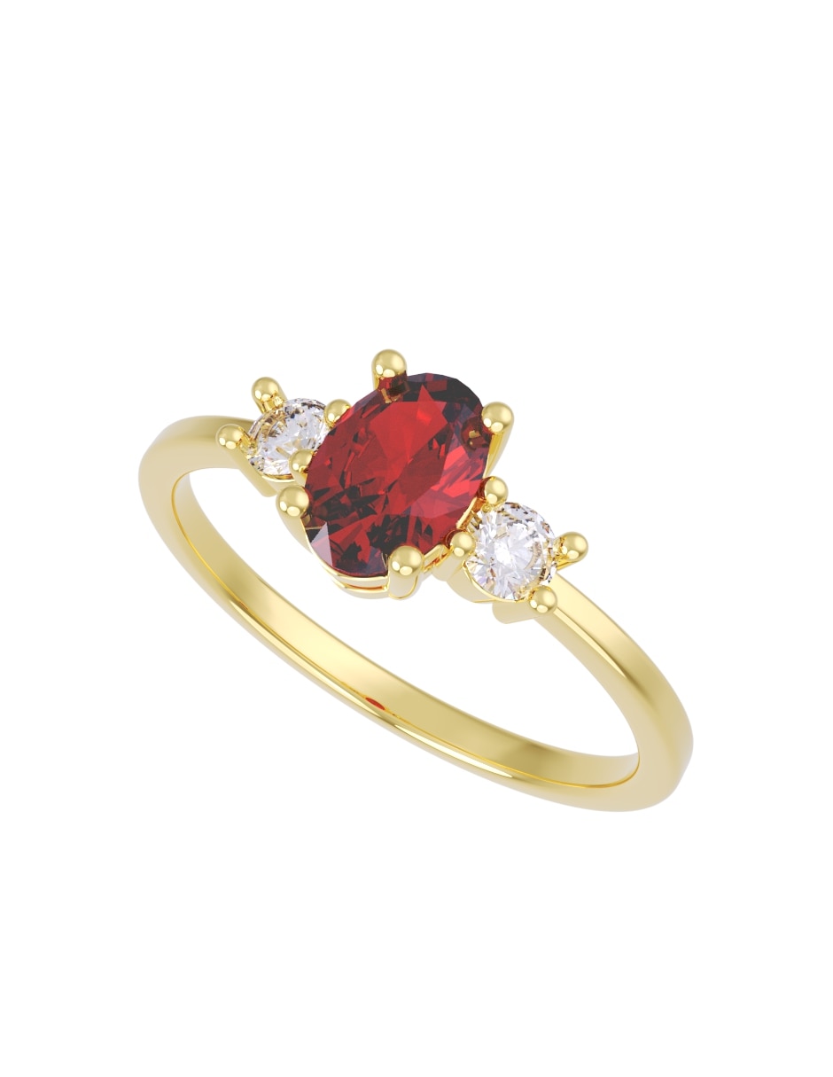 Anillo de compromiso de 14 k zirconia 2