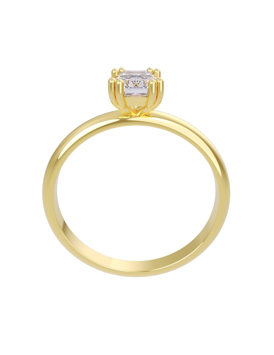 Anillo de compromiso de 14 k zirconia 4