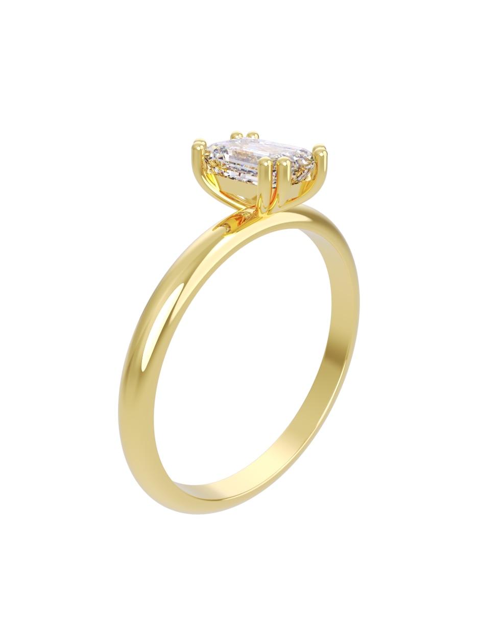 Anillo de compromiso de 14 k zirconia 3