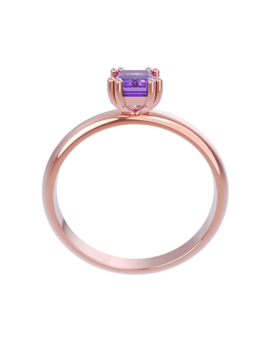 Anillo de compromiso de oro 14 k Eternidad 2026 2