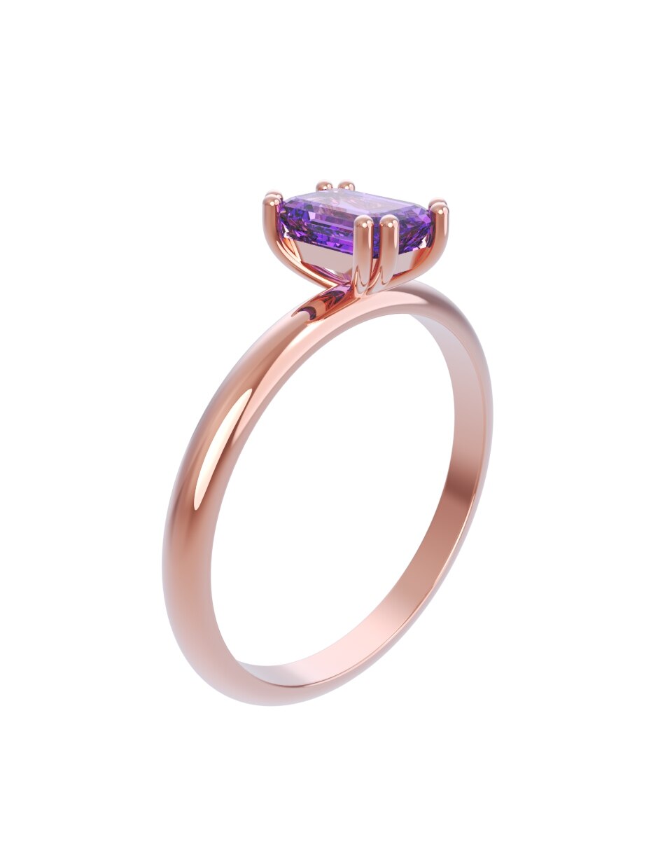 Anillo de compromiso de oro 14 k Eternidad 2026 3