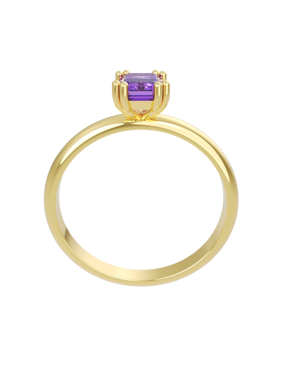 Anillo de compromiso de 14 k zirconia 4
