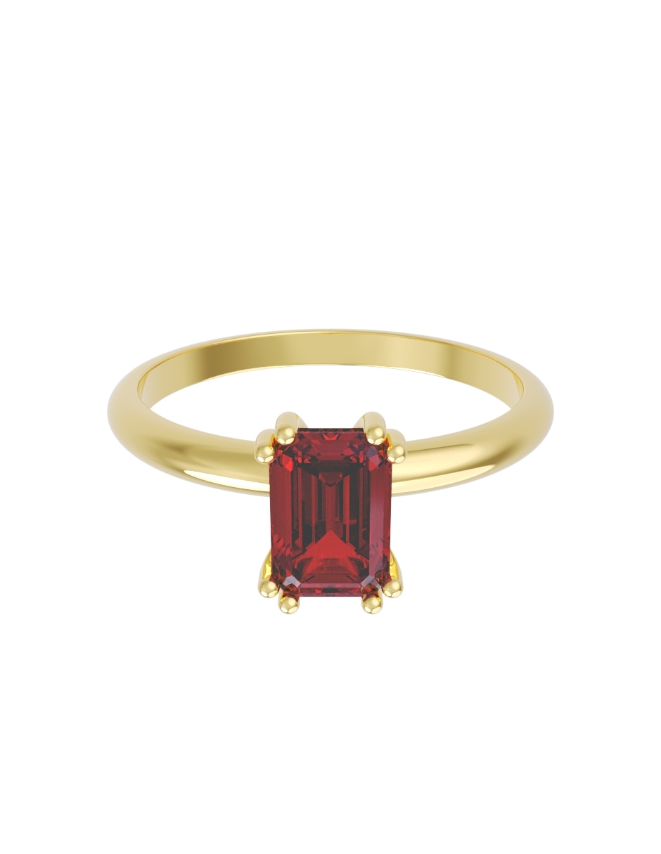 Anillo de compromiso de 14 k zirconia