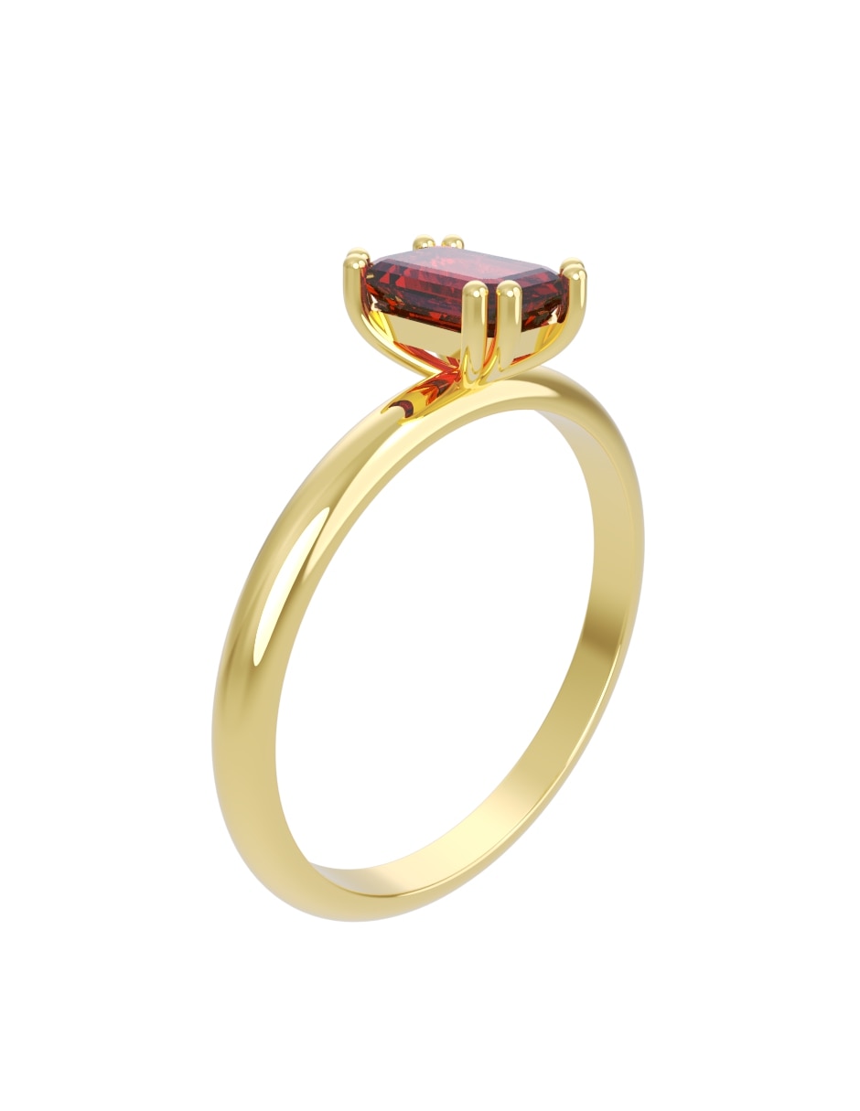 Anillo de compromiso de 14 k zirconia 3