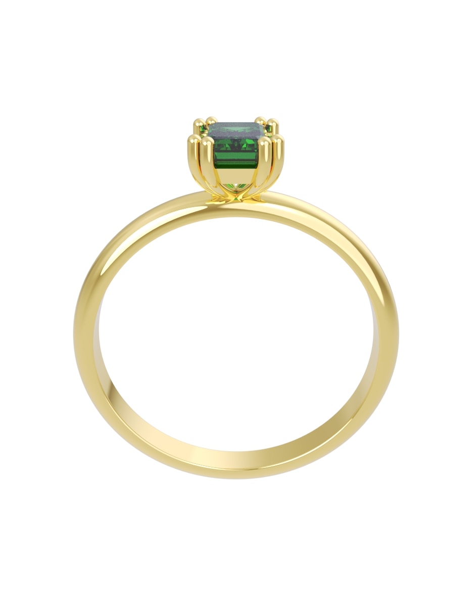 Anillo de compromiso de 14 k zirconia 4