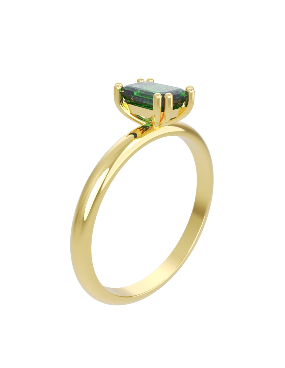 Anillo de compromiso de 14 k zirconia 3