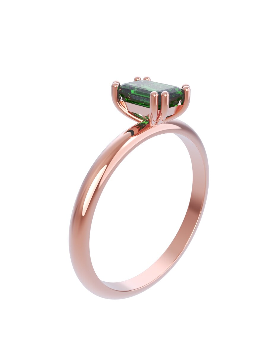 Anillo de compromiso de oro 14 k Eternidad 2026 3