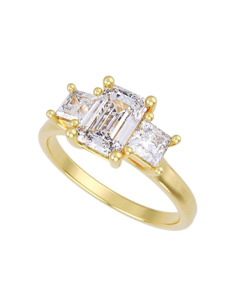 Anillo de compromiso de 14 k zirconia 2