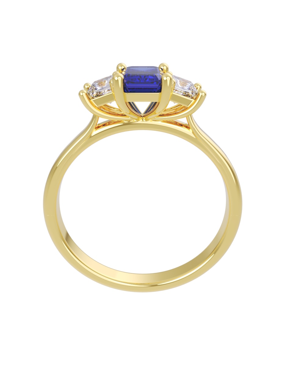 Anillo de compromiso de 14 k zirconia 4