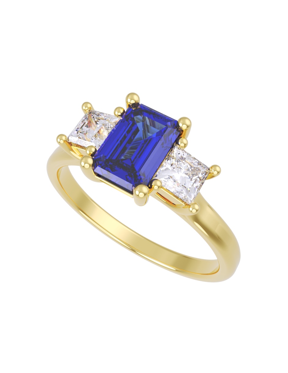 Anillo de compromiso de 14 k zirconia 2