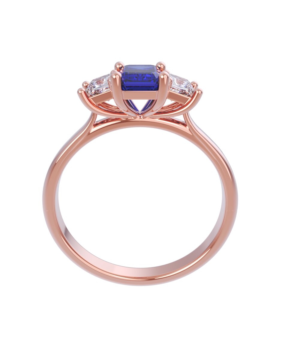 Anillo de compromiso de oro 14 k Eternidad 2026 2