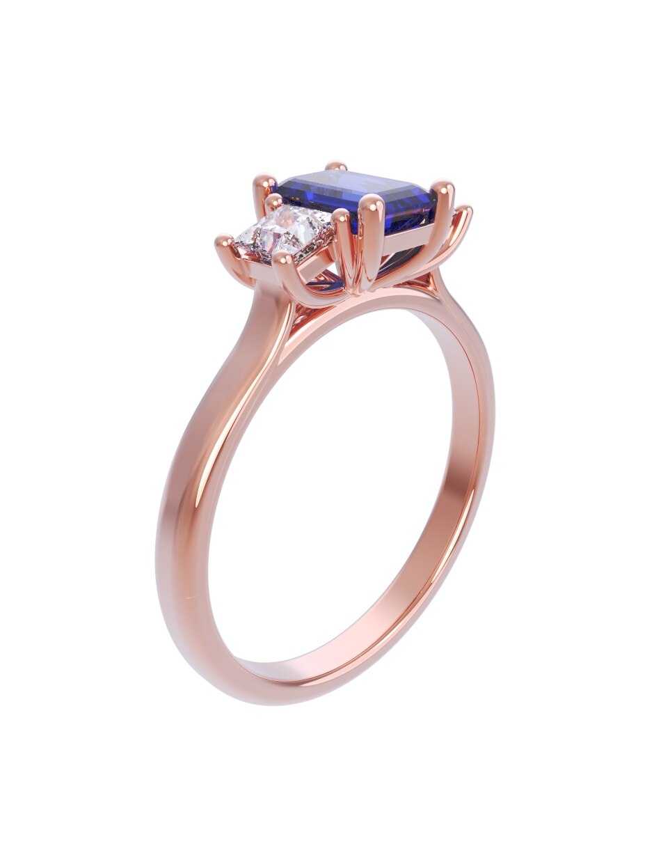 Anillo de compromiso de oro 14 k Eternidad 2026 3
