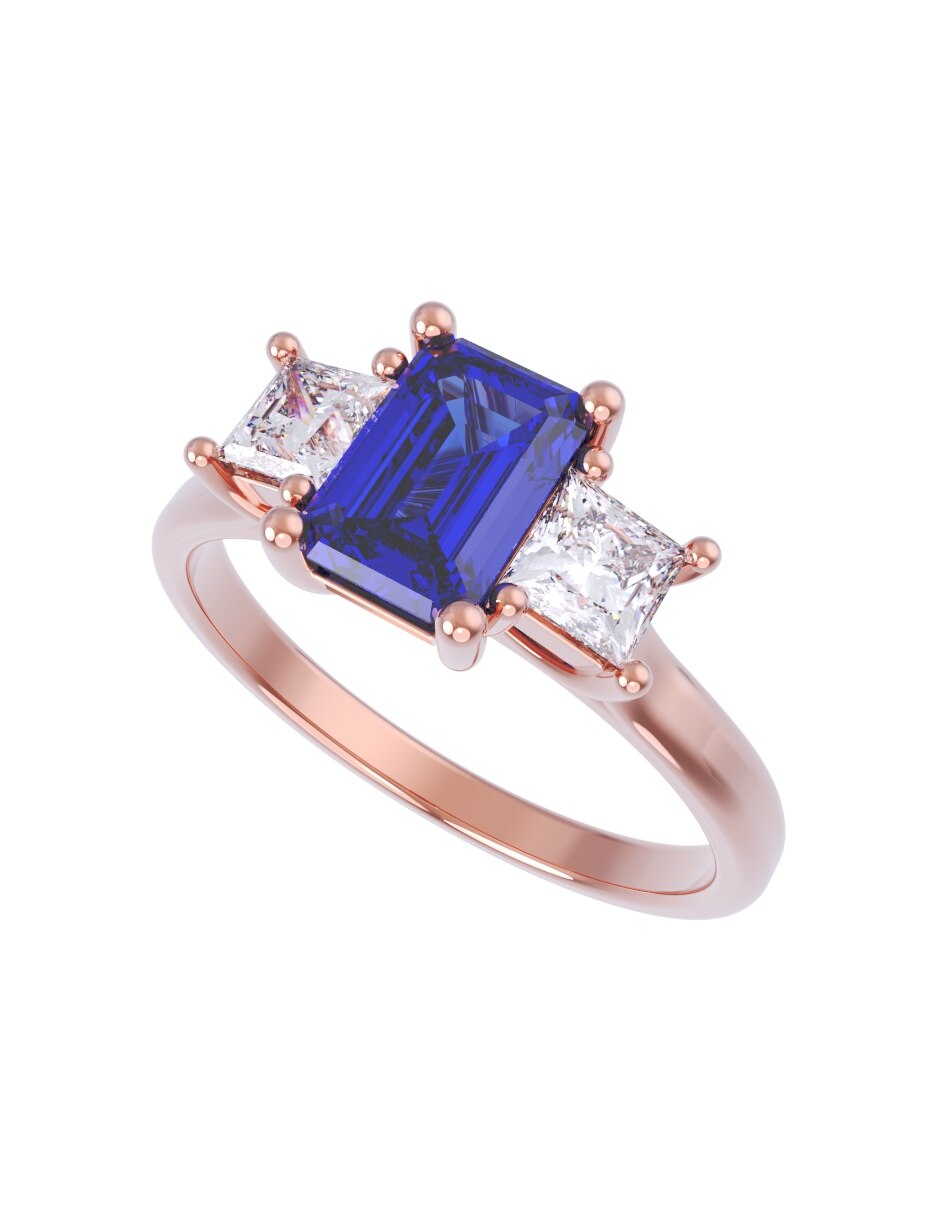 Anillo de compromiso de oro 14 k Eternidad 2026 4