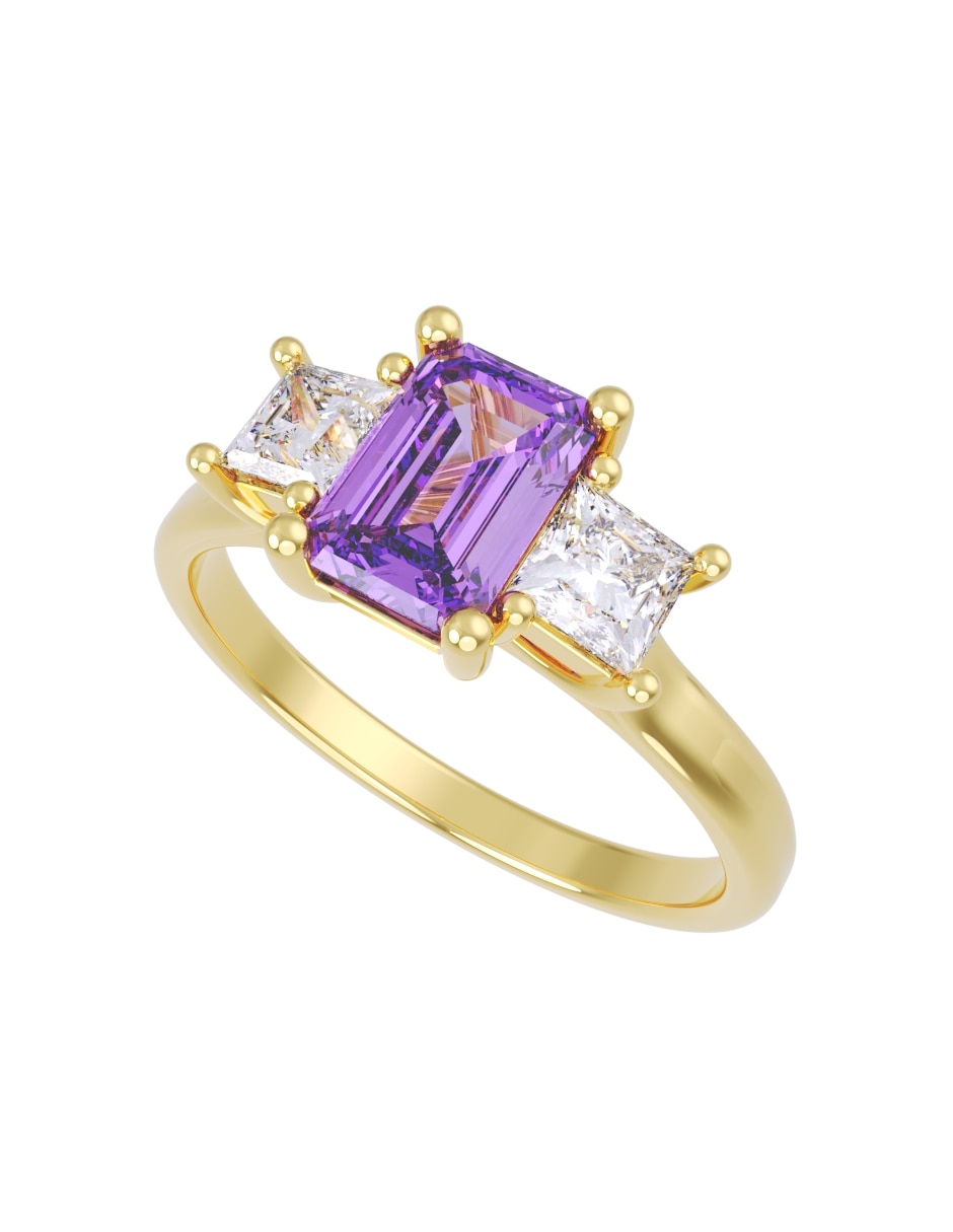 Anillo de compromiso de 14 k zirconia 2