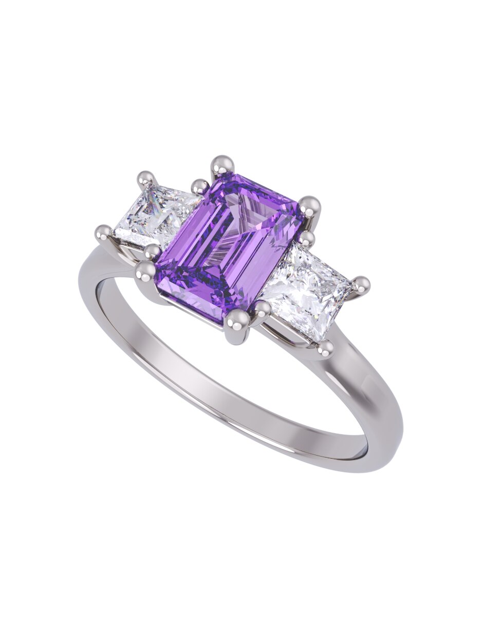 Anillo de compromiso de oro 14 k Eternidad 2026 4