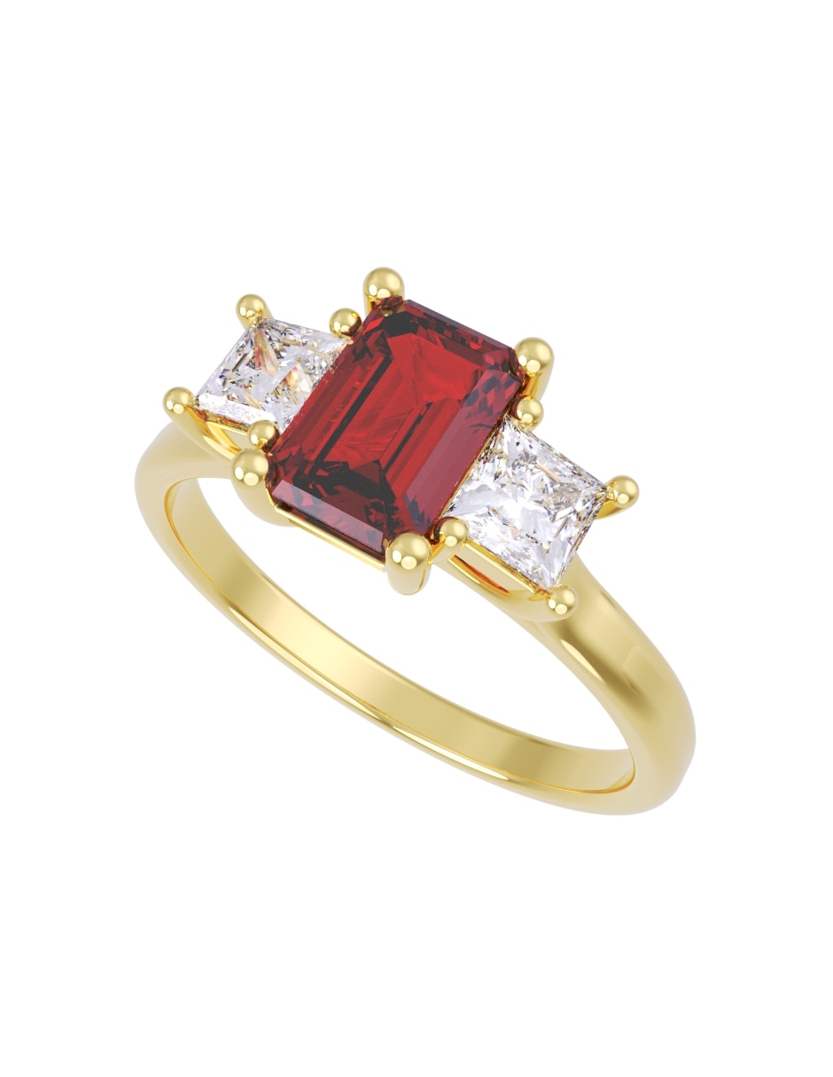 Anillo de compromiso de 14 k zirconia 2