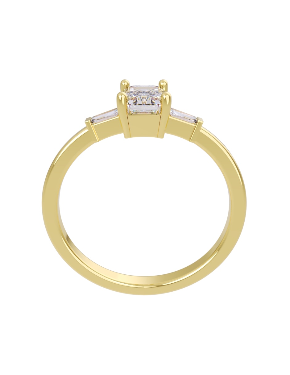 Anillo de compromiso de 14 k zirconia 4