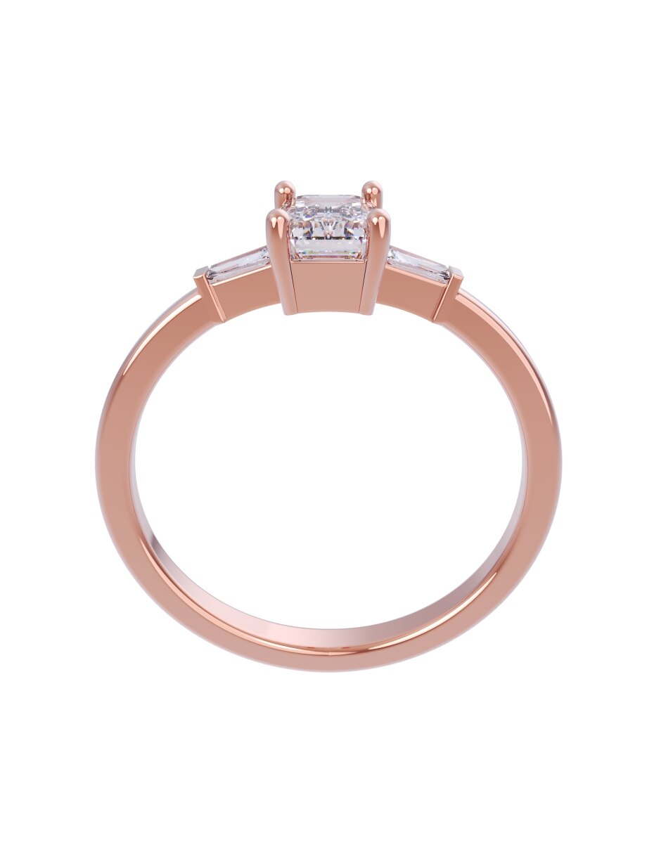 Anillo de compromiso de oro 14 k Eternidad 2026 2