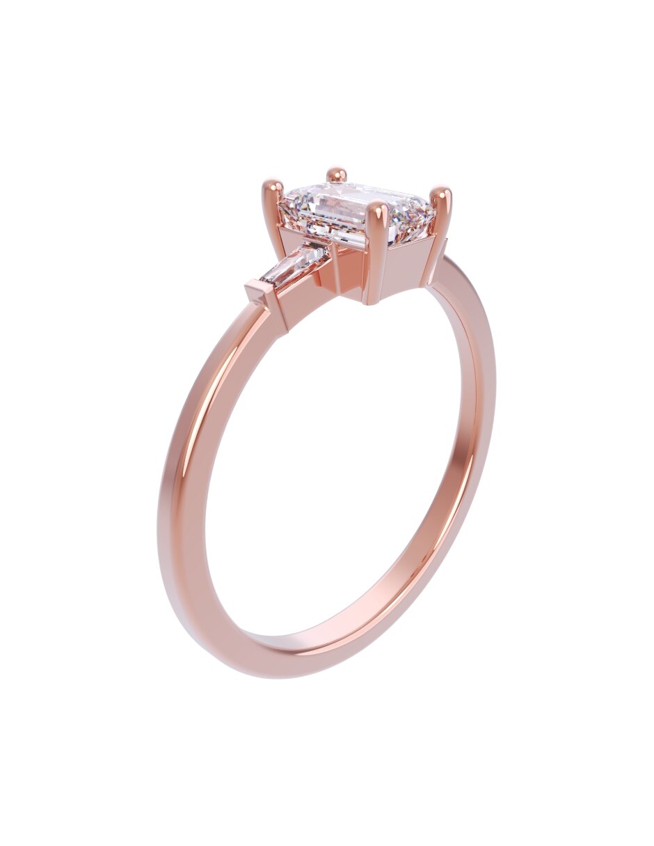 Anillo de compromiso de oro 14 k Eternidad 2026 3