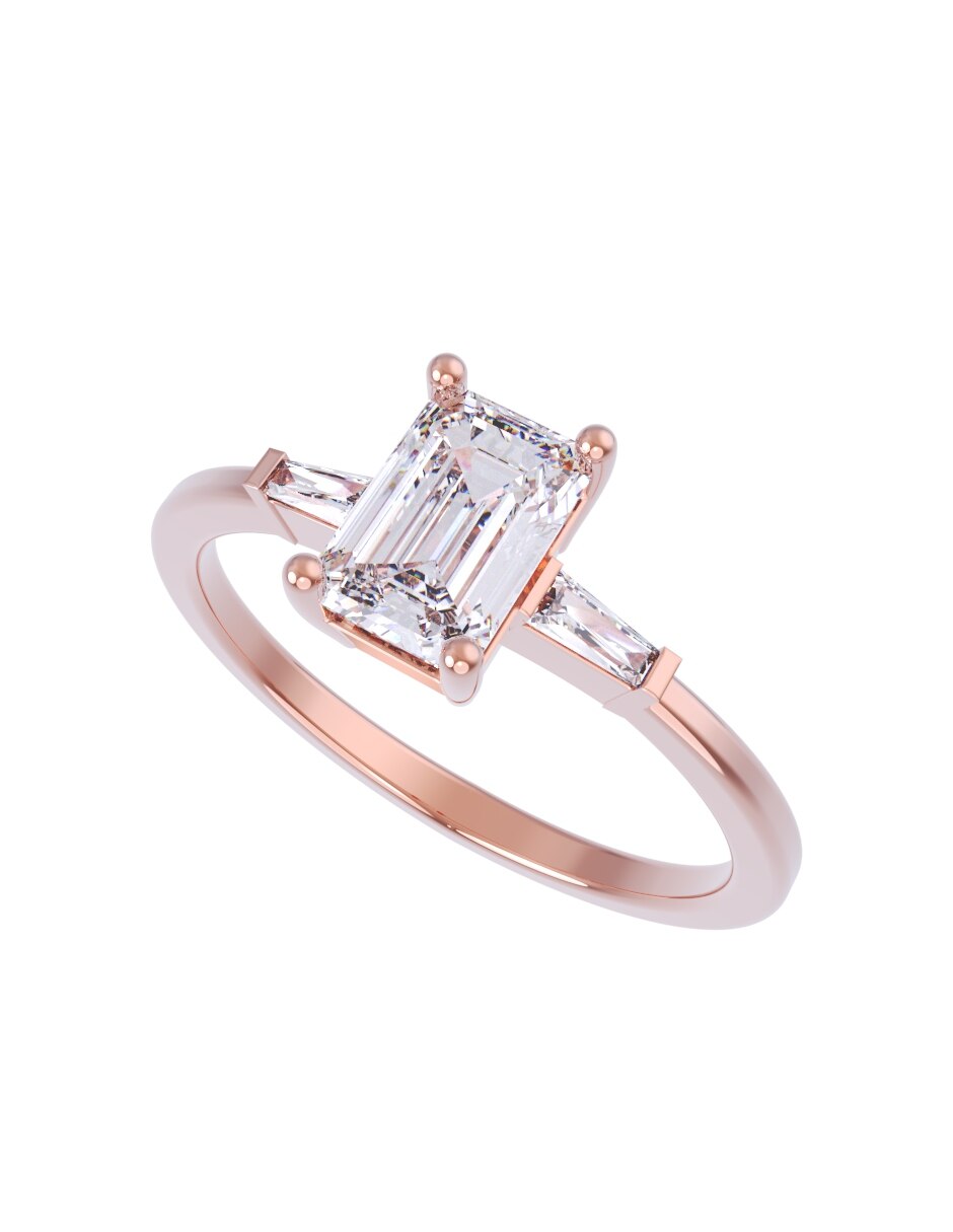 Anillo de compromiso de oro 14 k Eternidad 2026 4