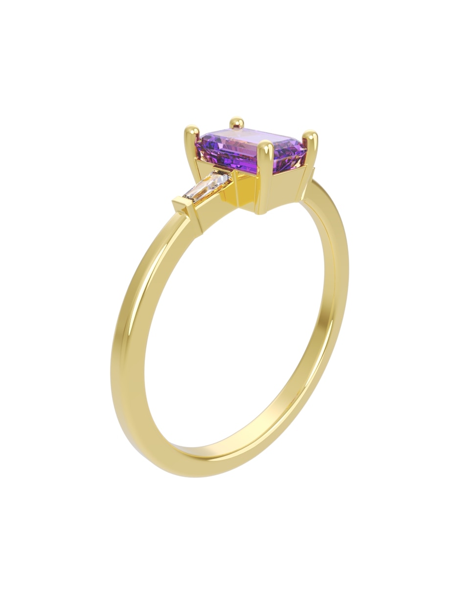 Anillo de compromiso de 14 k zirconia 3