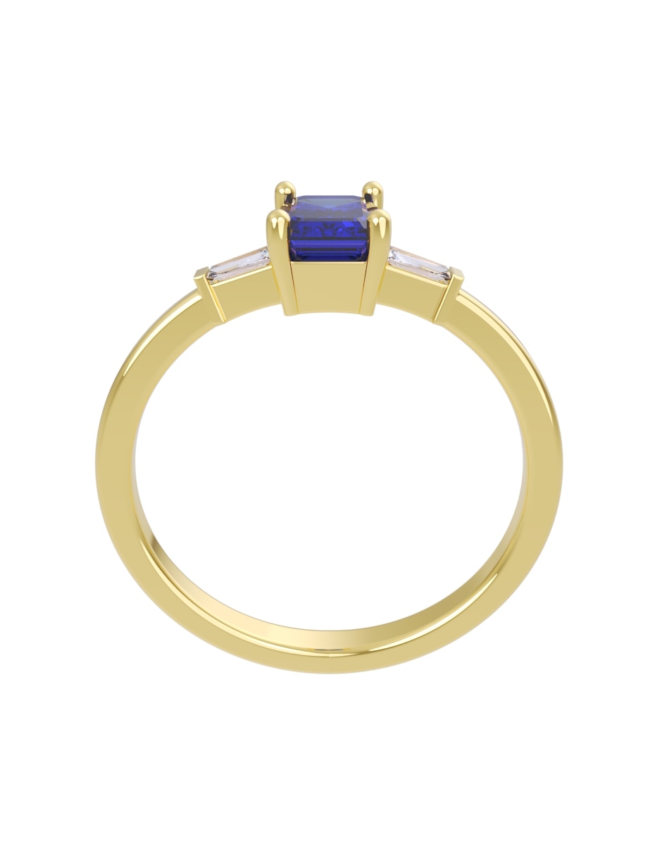 Anillo de compromiso de 14 k zirconia 4