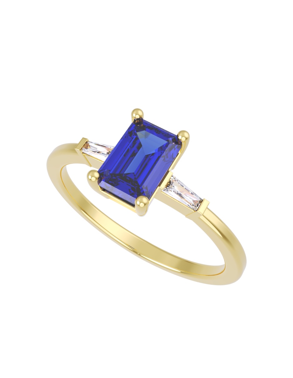 Anillo de compromiso de 14 k zirconia 2