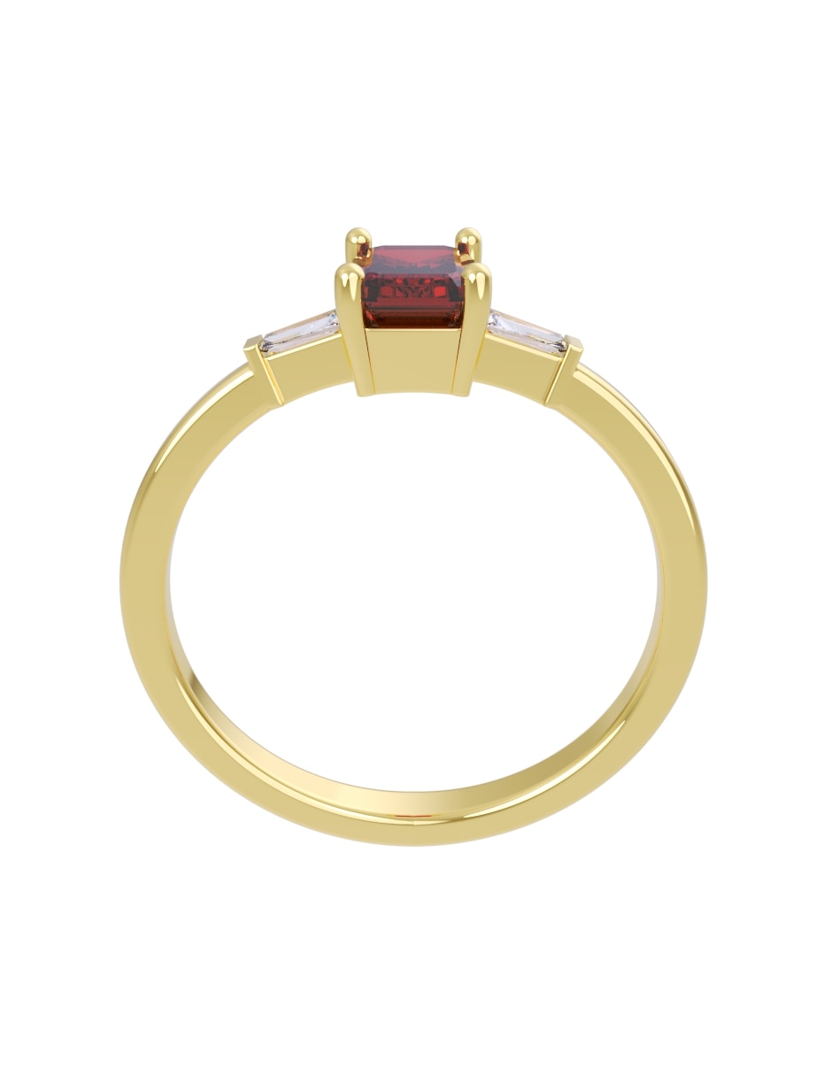 Anillo de compromiso de 14 k zirconia 4