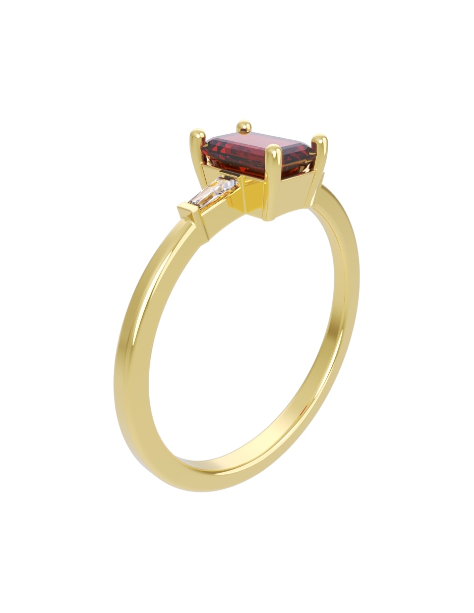 Anillo de compromiso de 14 k zirconia 3