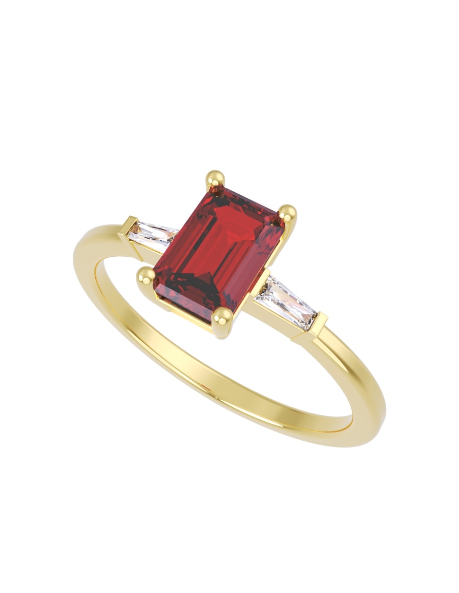 Anillo de compromiso de 14 k zirconia 2