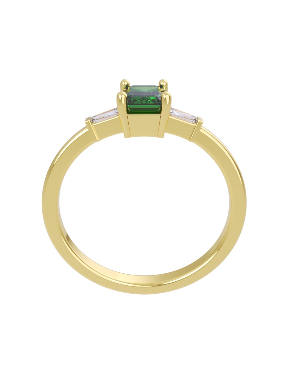 Anillo de compromiso de 14 k zirconia 4