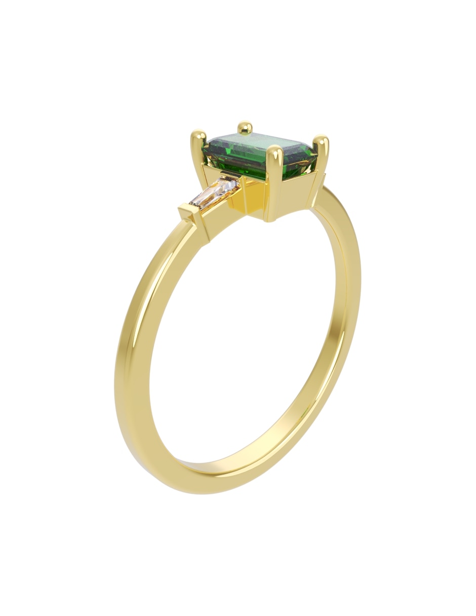 Anillo de compromiso de 14 k zirconia 3