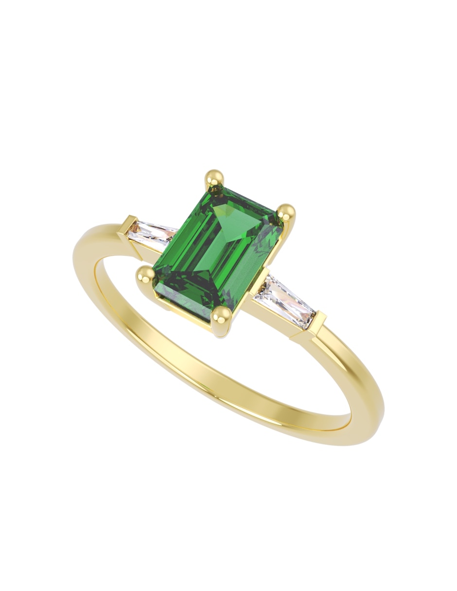 Anillo de compromiso de 14 k zirconia 2