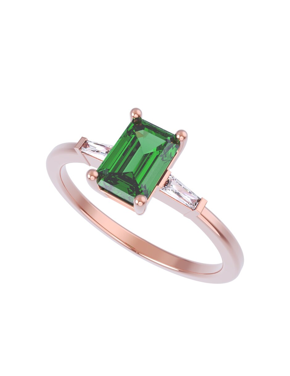 Anillo de compromiso de oro 14 k Eternidad 2026 4