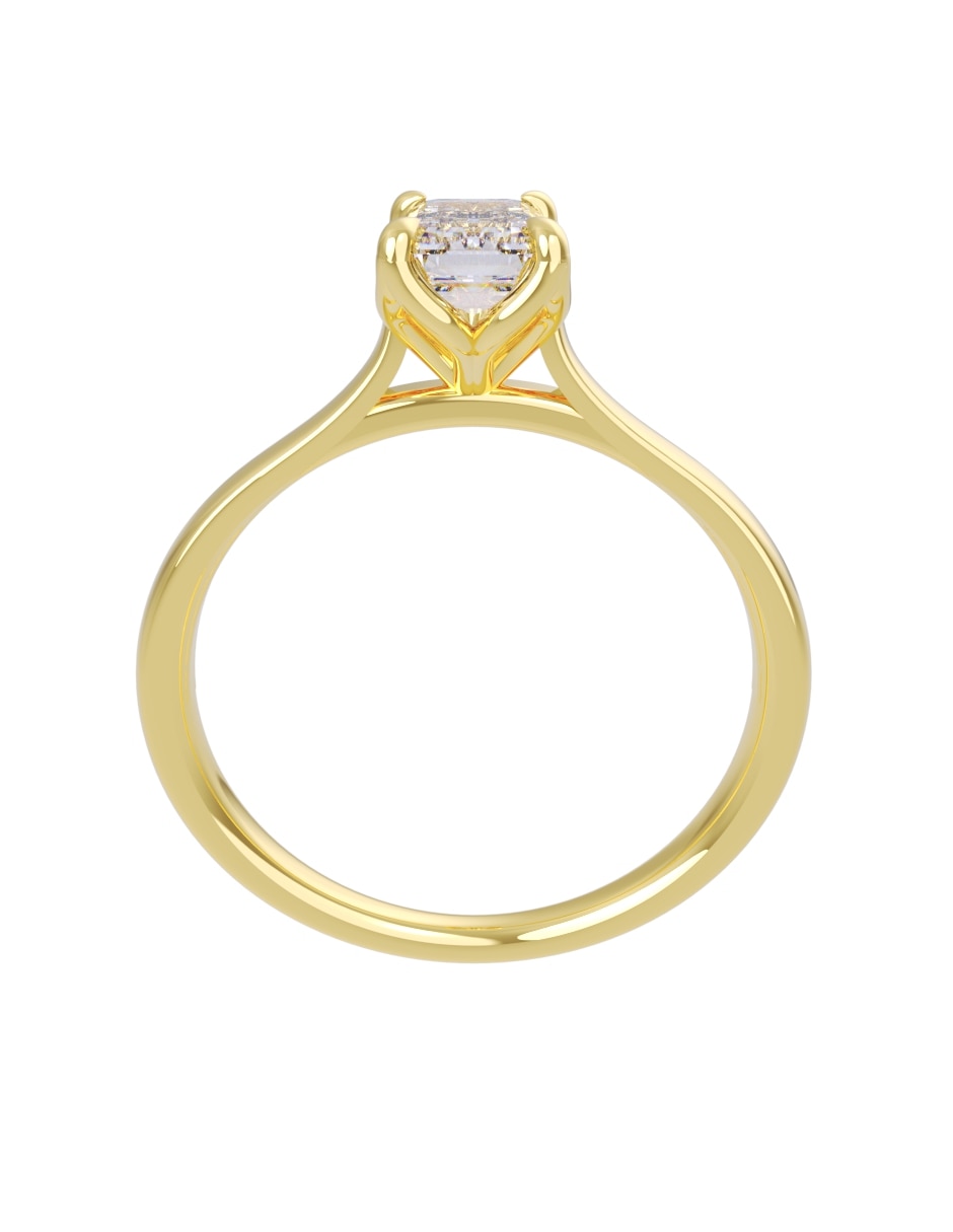 Anillo de compromiso de 14 k zirconia 4