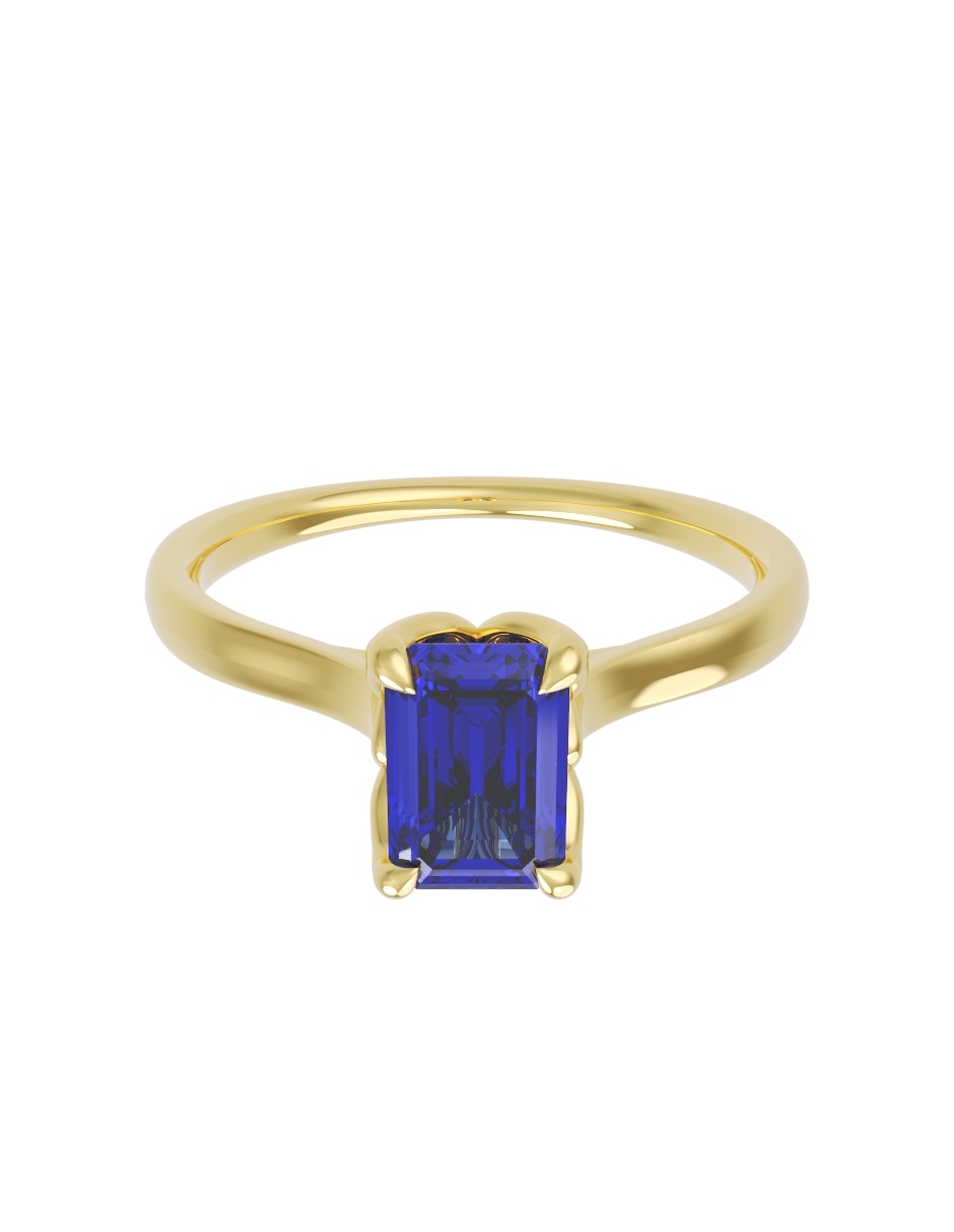 Anillo de compromiso de 14 k zirconia