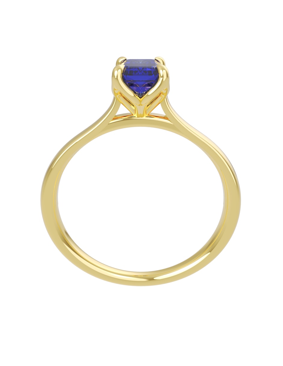 Anillo de compromiso de 14 k zirconia 4