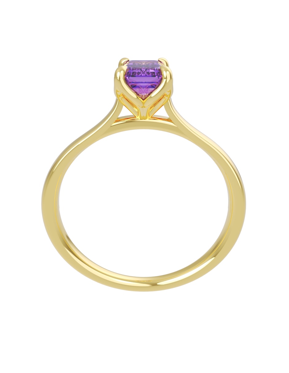 Anillo de compromiso de 14 k zirconia 4