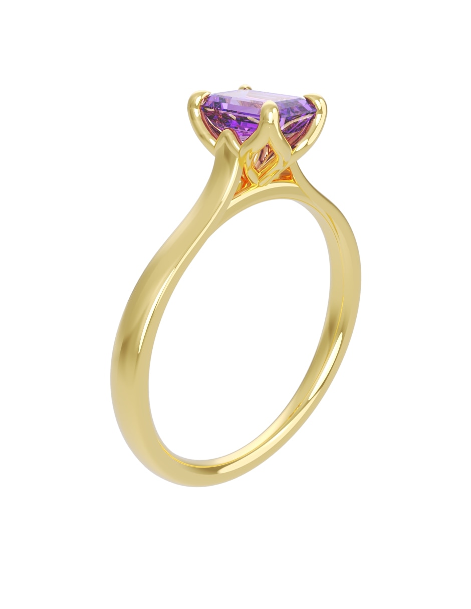 Anillo de compromiso de 14 k zirconia 3