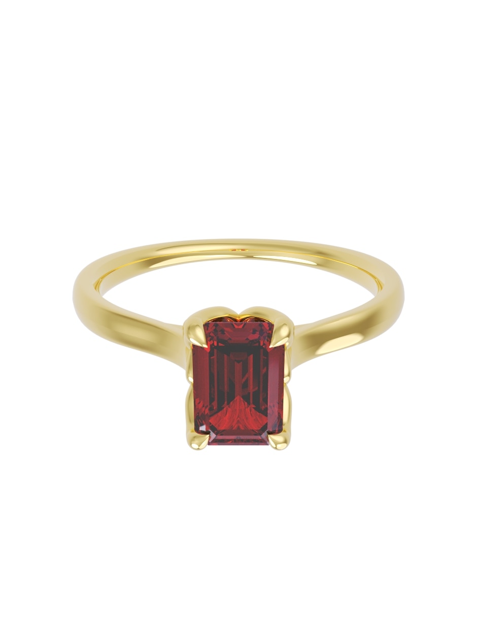 Anillo de compromiso de 14 k zirconia