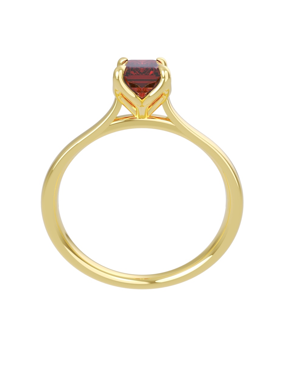 Anillo de compromiso de 14 k zirconia 4