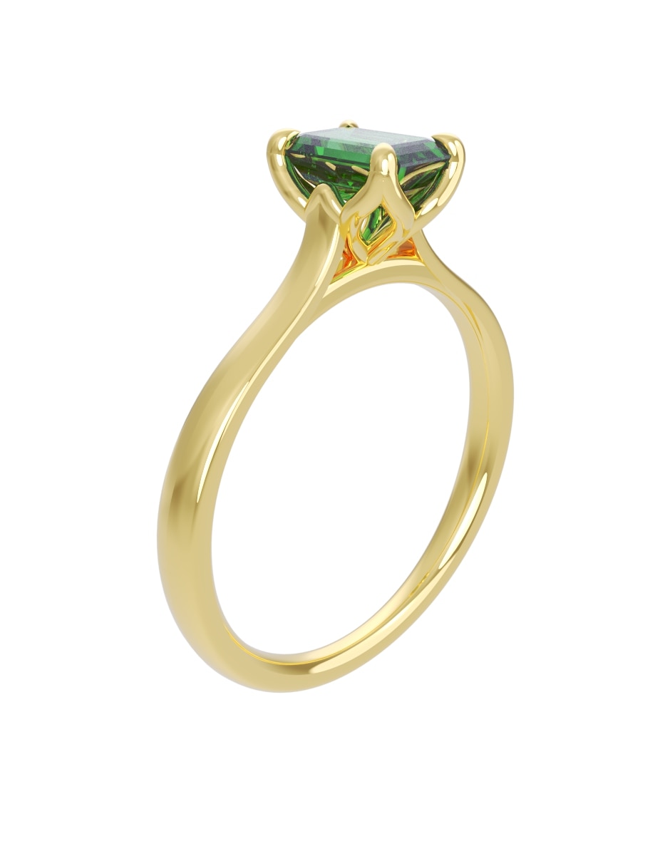 Anillo de compromiso de 14 k zirconia 3