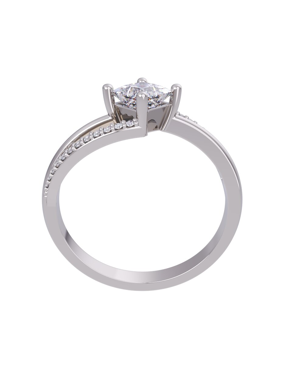Anillo de compromiso de oro 14 k Eternidad 2026 2