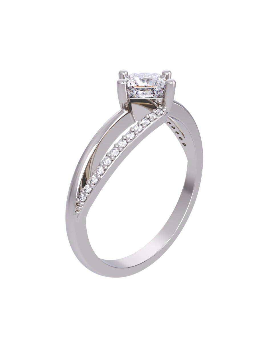 Anillo de compromiso de oro 14 k Eternidad 2026 3