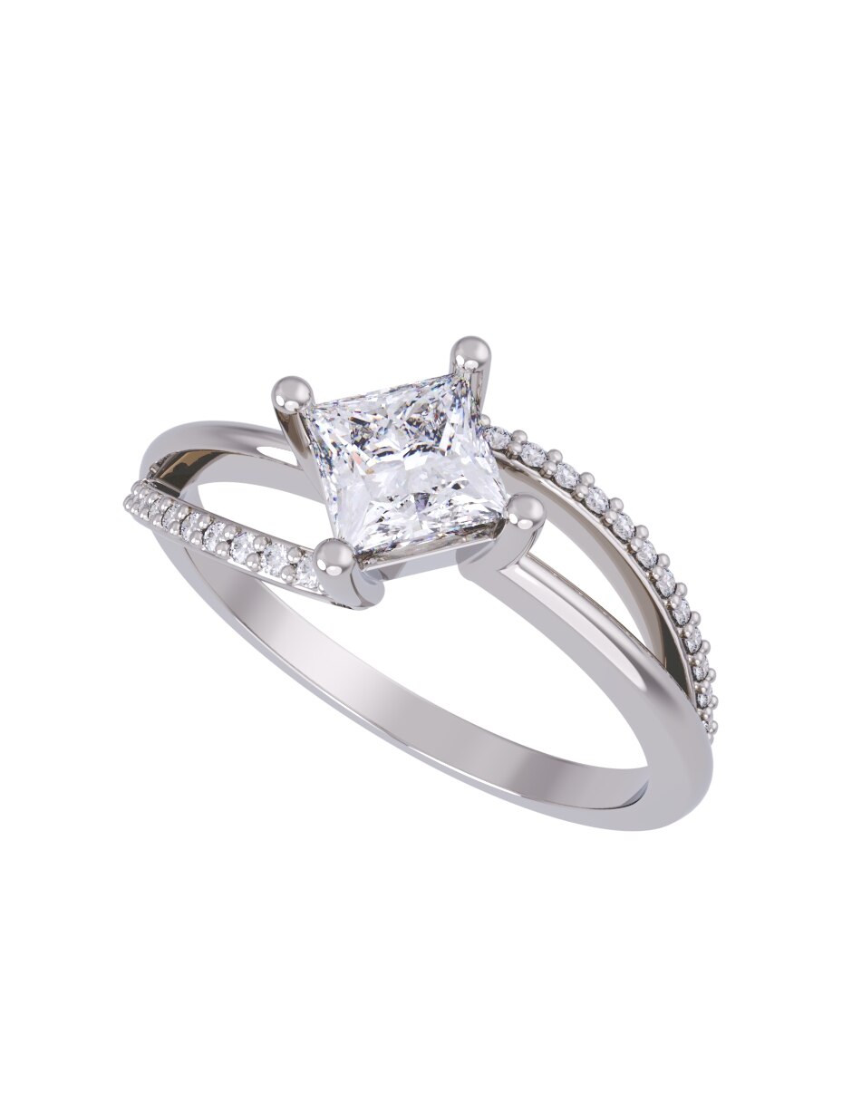 Anillo de compromiso de oro 14 k Eternidad 2026 4
