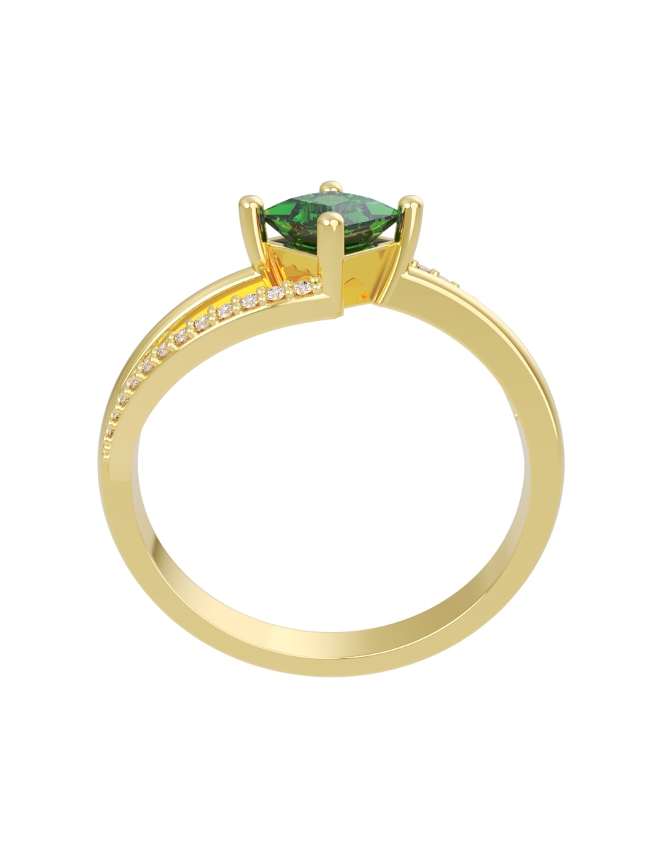 Anillo de compromiso de 14 k fonelli zirconia 4