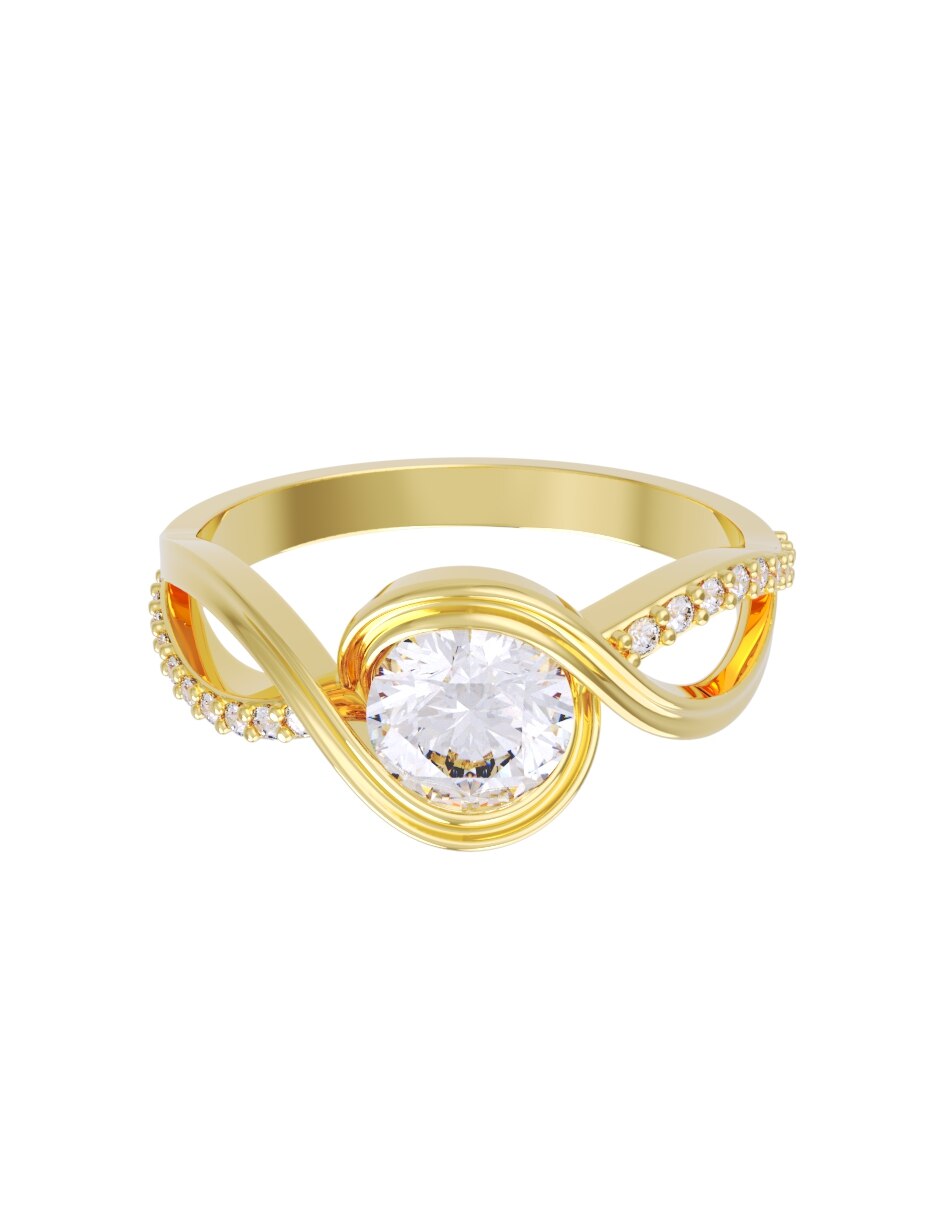 Anillo de compromiso de 14 k eternidad zirconia Anillo de compromiso de 14 k eternidad zirconia