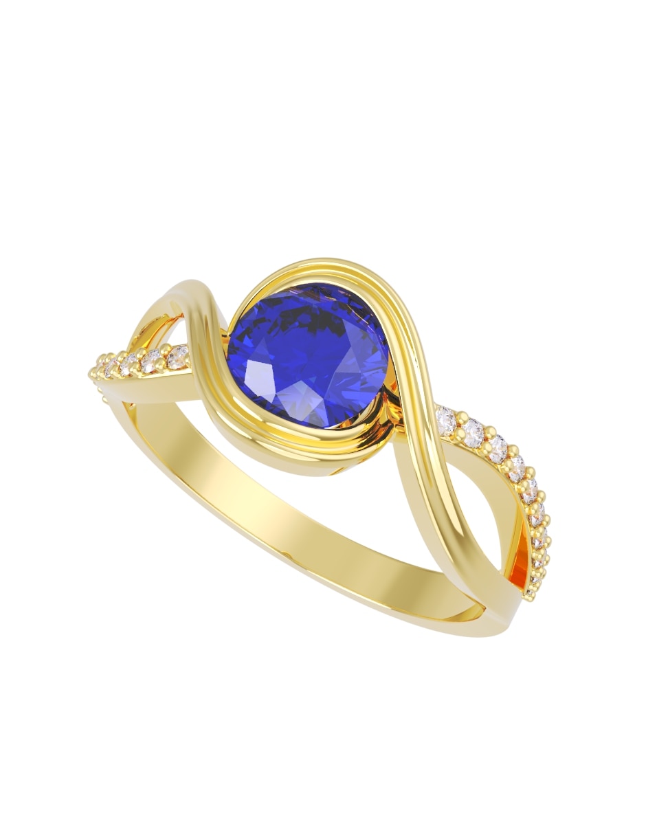 Anillo de compromiso de 14 k zirconia 2